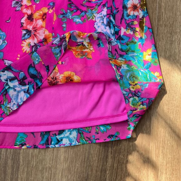 Betsey Johnson Pink Floral Tank Dress Sz 4 - Picture 6 of 12